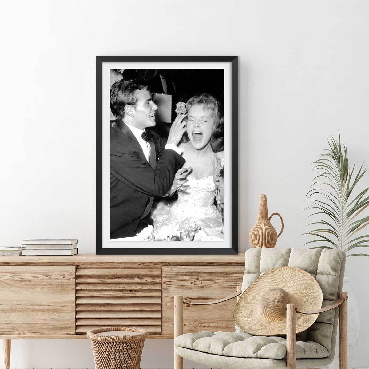 Affiche célébrité Romy Schneider Affiche sous cadre noir