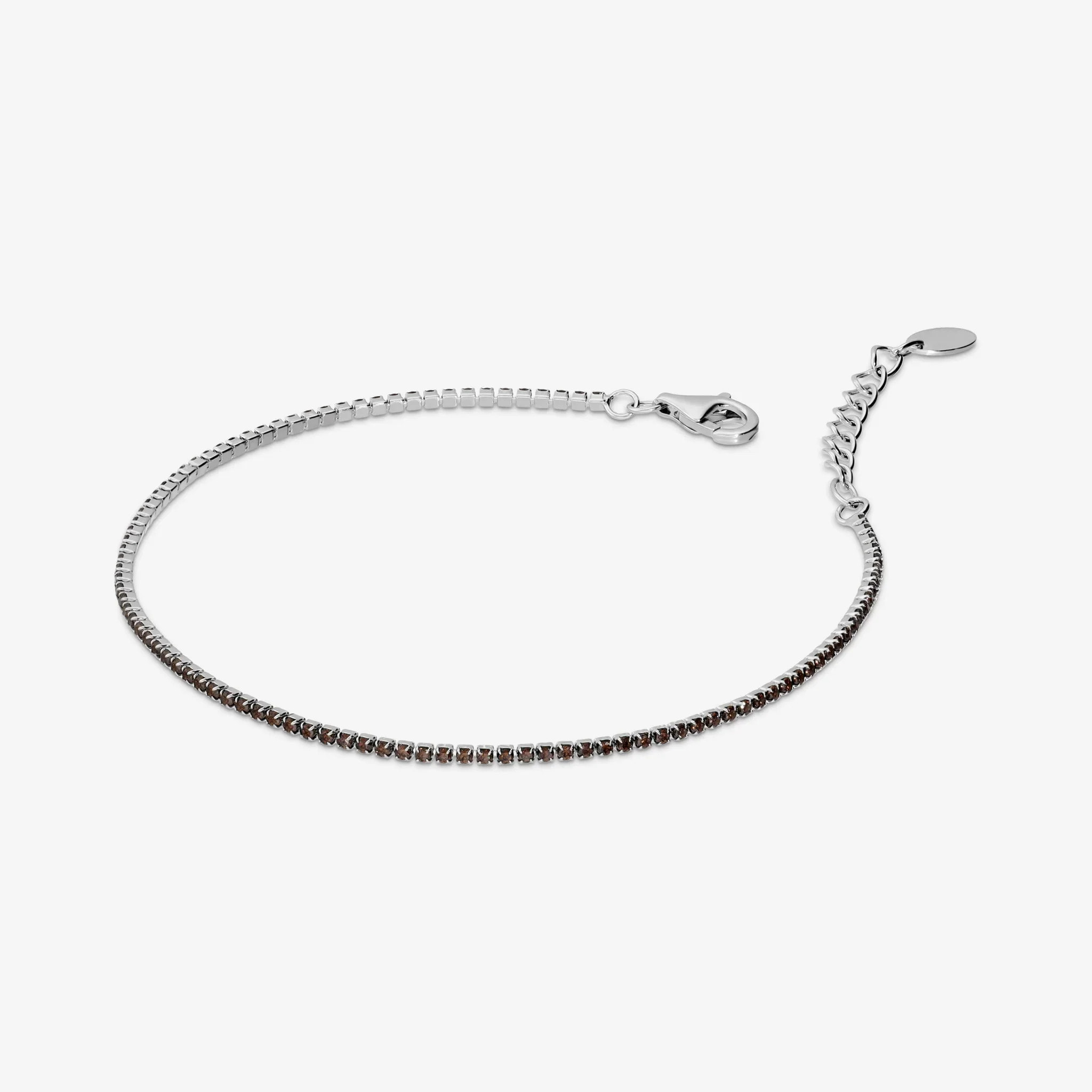 Bracciale Tennis con Cubic Zirconia Blu 1.2mm