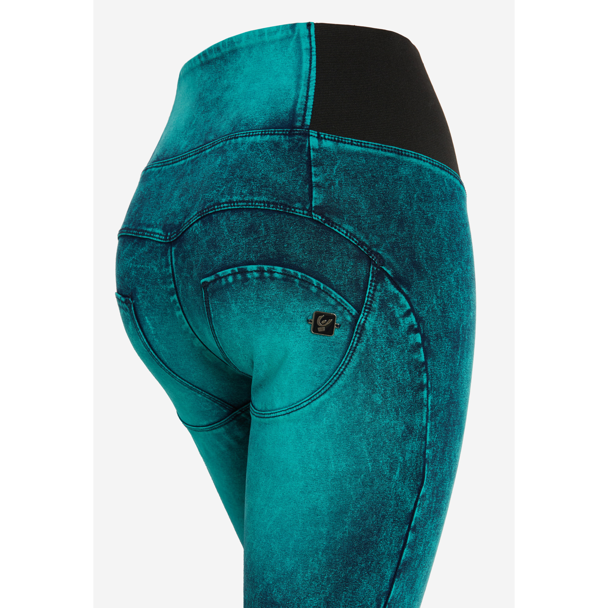 Jeggings push up WR.UP® vita alta tessuto effetto marble