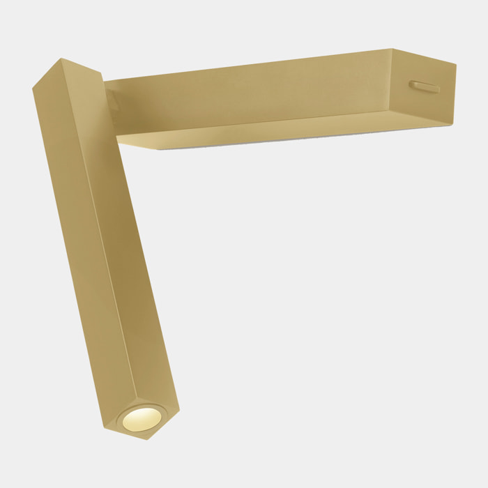 LEDS C4 Luz de lectura Hall Slim LED 3.5 Blanco cálido - 2700K ON-OFF Oro mate 150lm