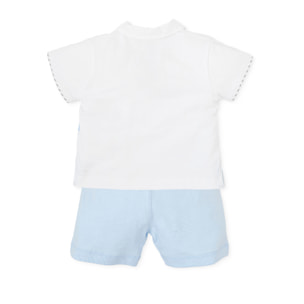 Conjunto 2 pzas- - Blanco celeste
