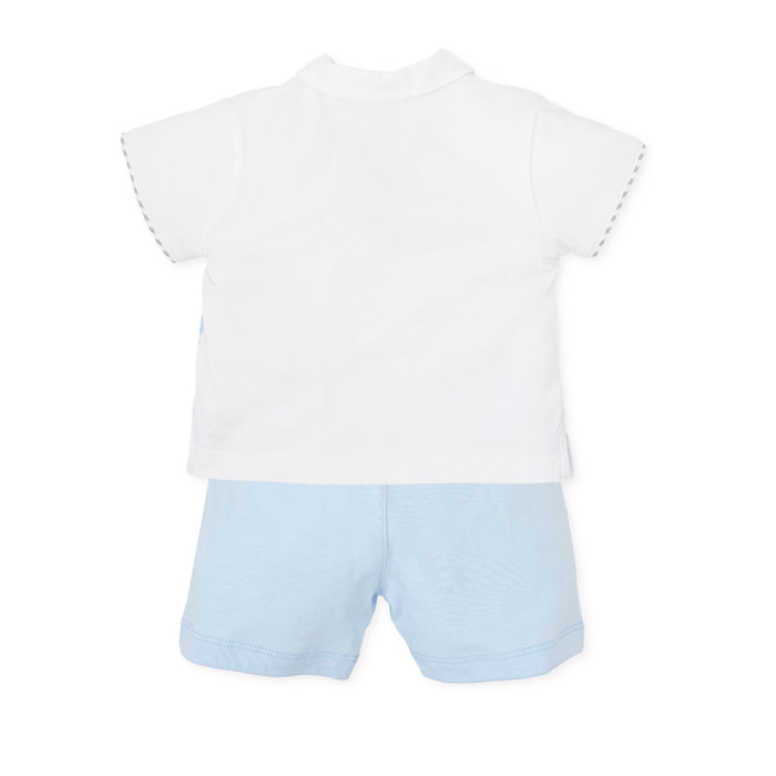 Conjunto 2 pzas- - Blanco celeste