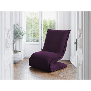 Fauteuil "Adeline" en velours bordeaux