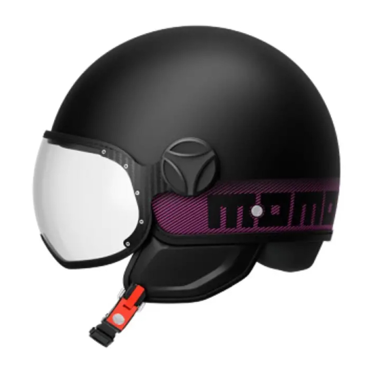 CASCO MOMO FGTR CLASSIC E2206 STRIPES MATT BLACK/FUCSIA