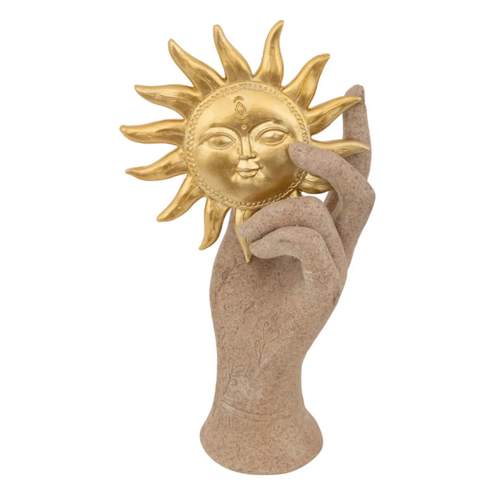 Déco à poser main Samina beige H21cm