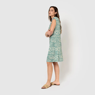 Vestido corto soft guiomar agua marina