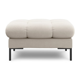 Pouf "Bali" en tissu structurel beige
