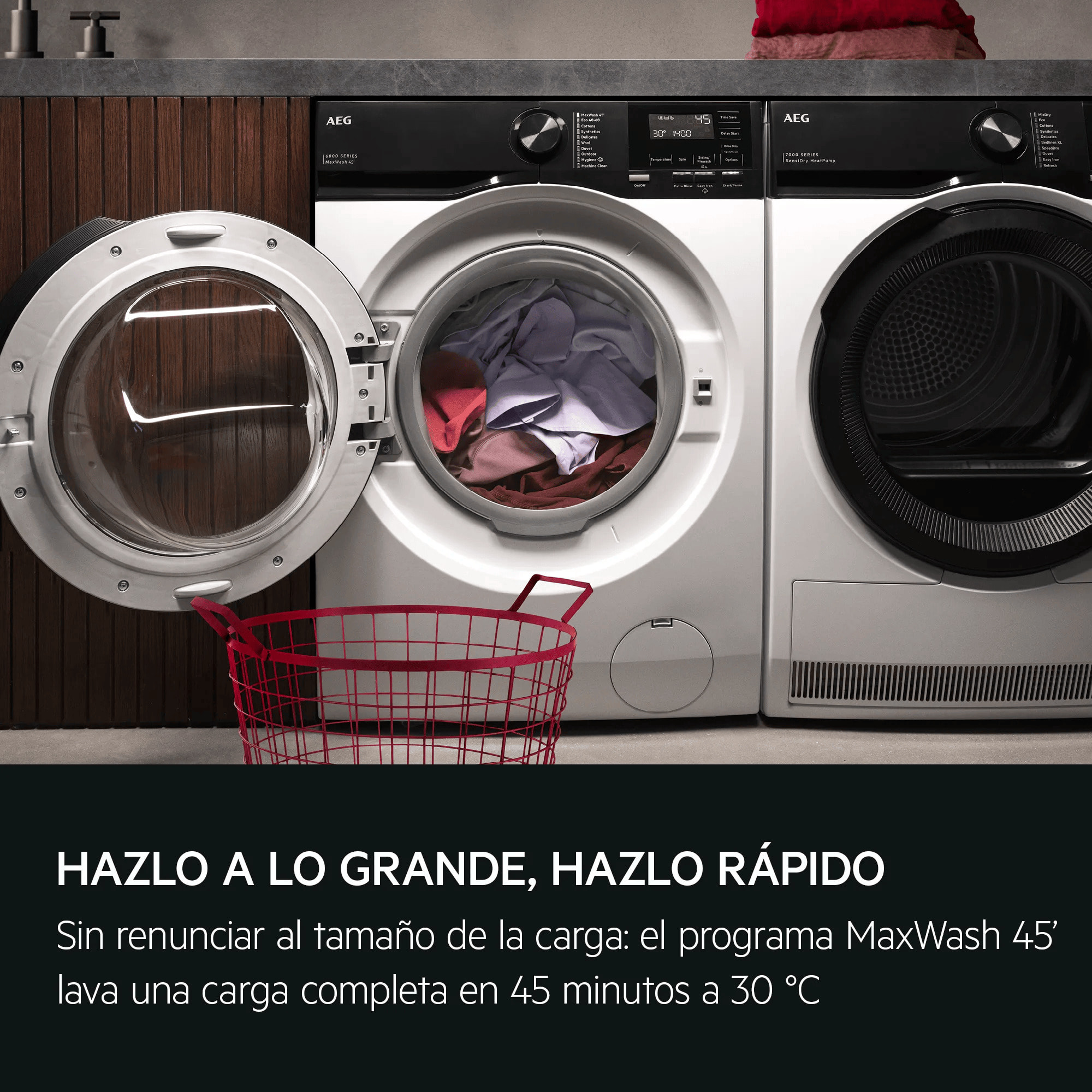 AEG Lavadora de libre instalación Serie 6000 ProSense® de 10.5 kg LFE6G54H4B