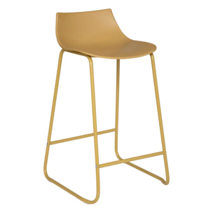 Tabouret de bar "Otac" - métal - jaune ocre