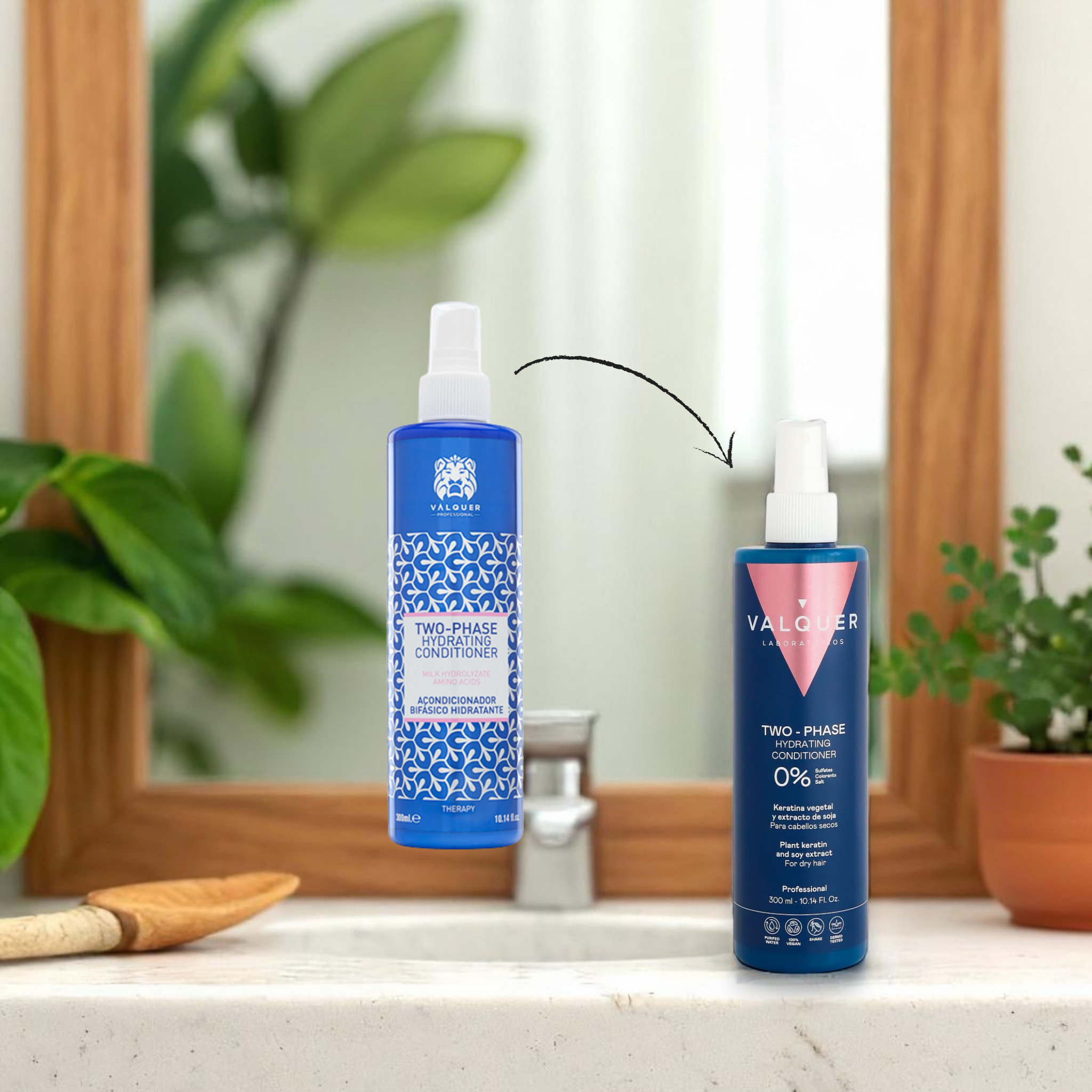 Valquer Acondicionador bifásico ultrahidratante para cabellos secos - 300 ml