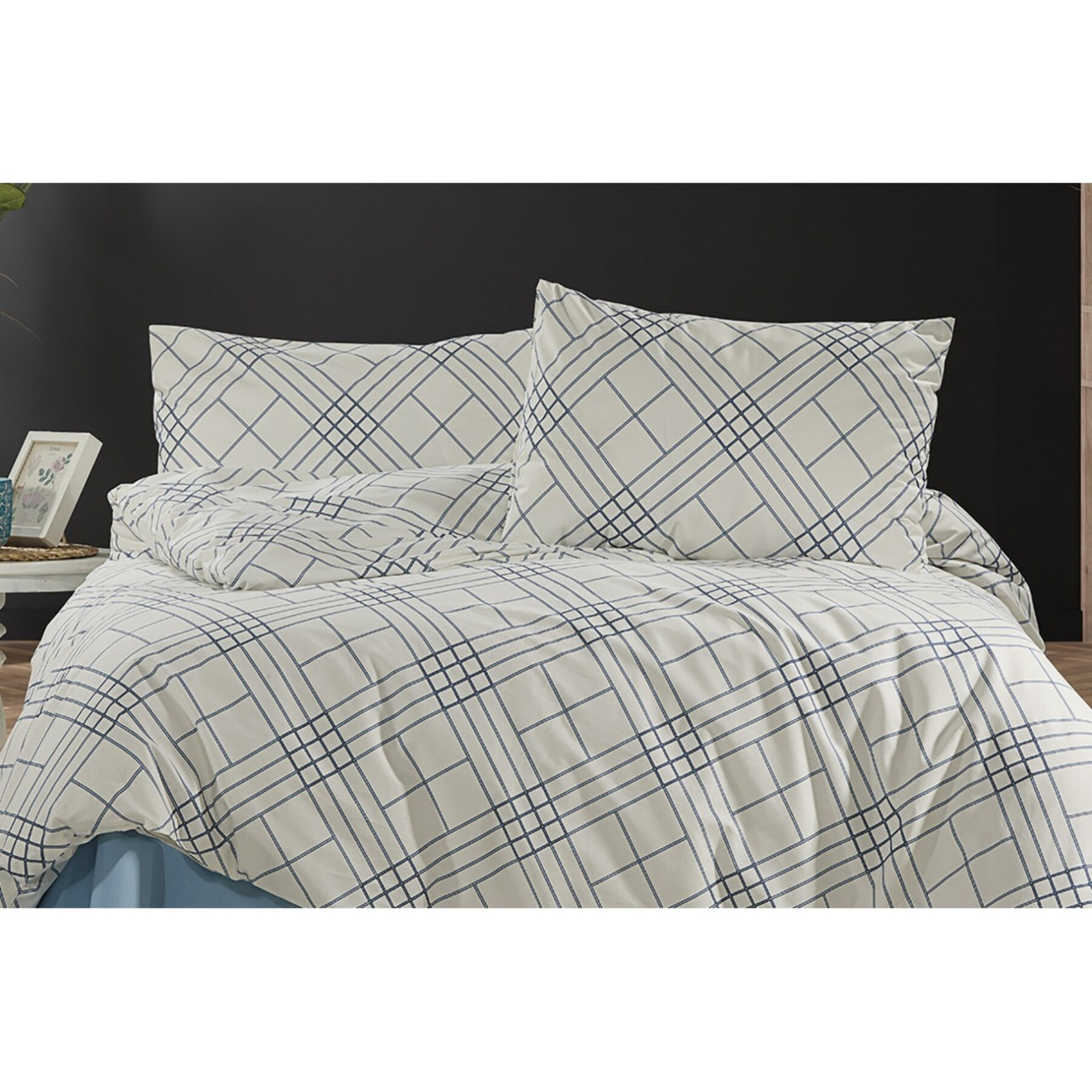 Parure housse de couette et taie(s) oreiller 100% Coton