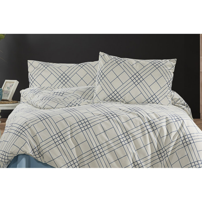 Parure housse de couette et taie(s) oreiller 100% Coton