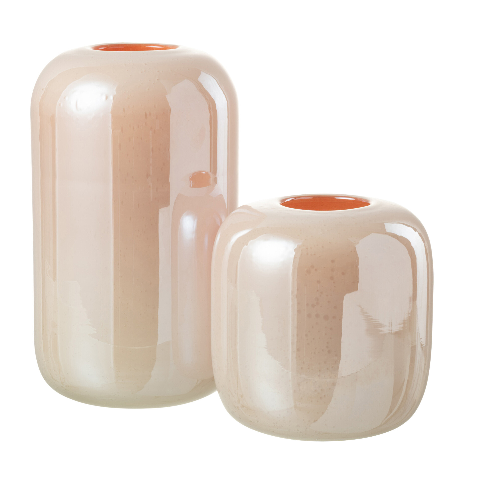 J-Line Vase Julien Verre Orange/Rose Large