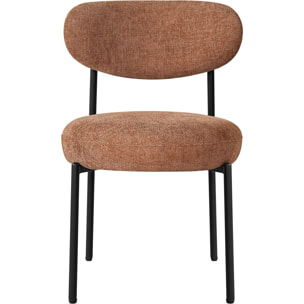 Lot de 2 chaises de salle à manger en tissu chenille - ORLA