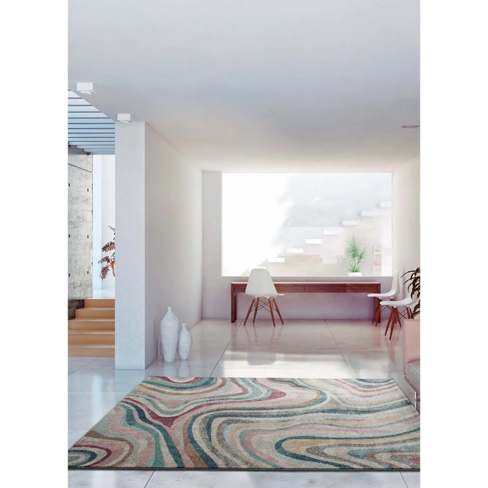 PARMA Alfombra abstracta de pelo corto multicolor, varias medidas disponibles