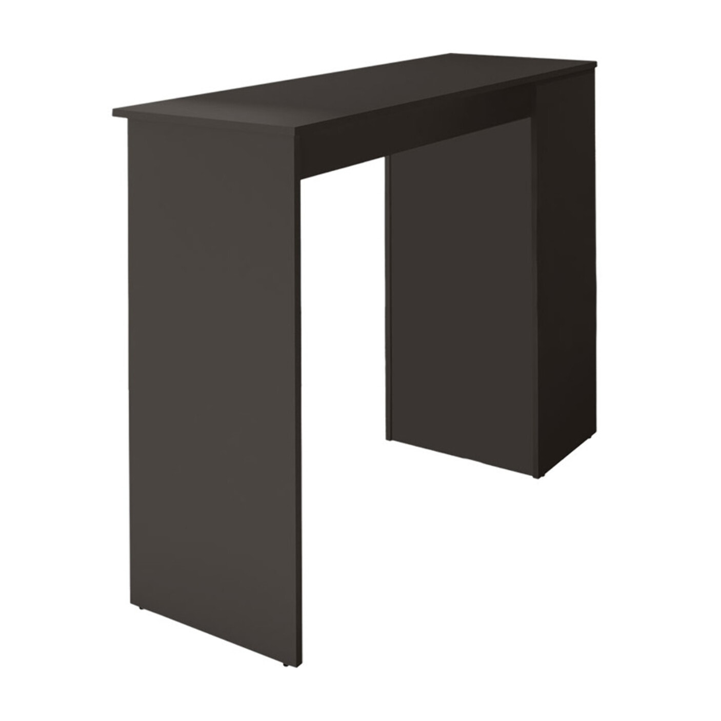Drazic - table de bar avec rangements - noir - de 2 à 4 personnes - Noir