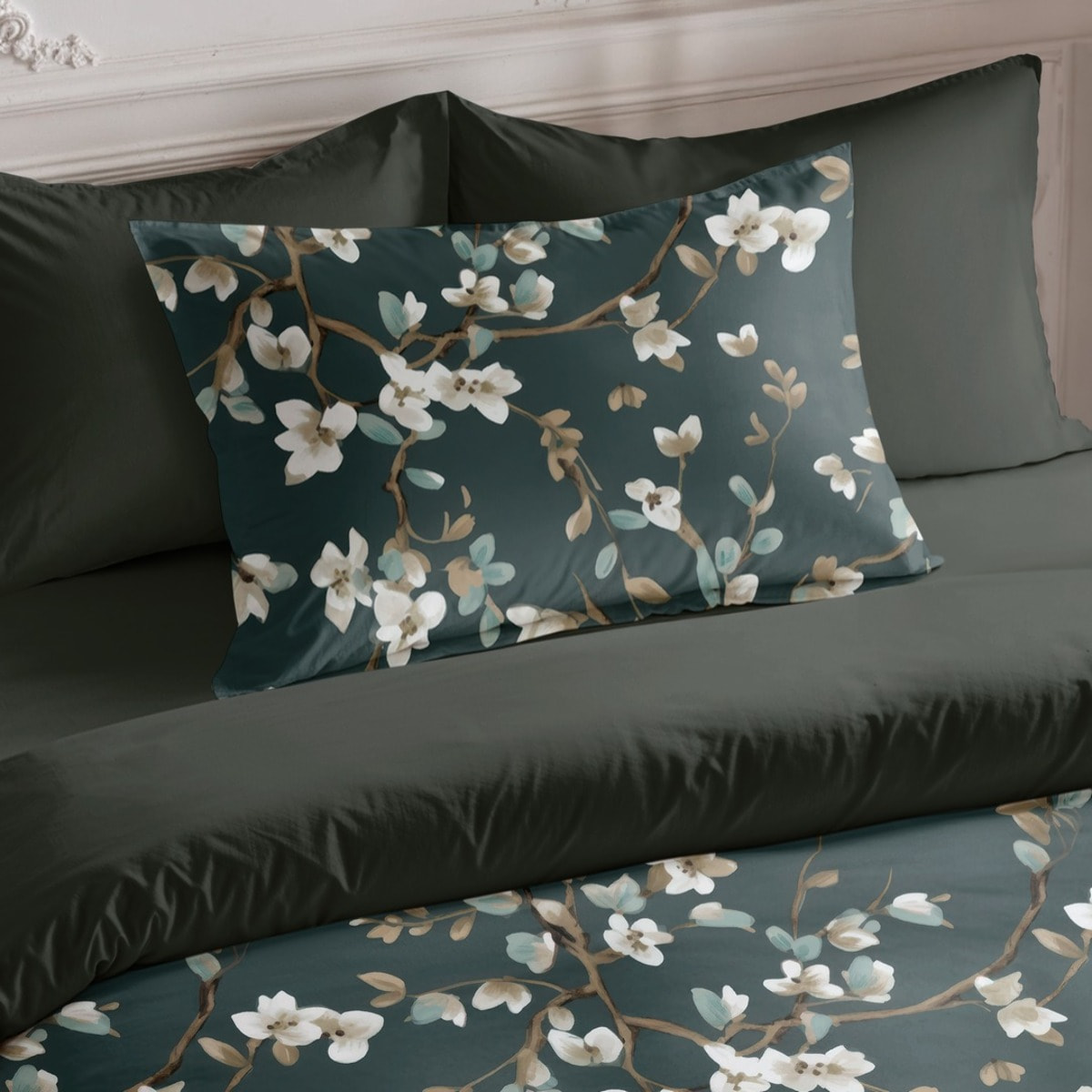 Funda de Almohada Madre Selva Verde Oscuro