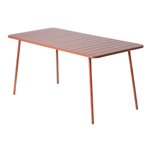 EVORA Table de jardin 6 places 160cm terracotta
