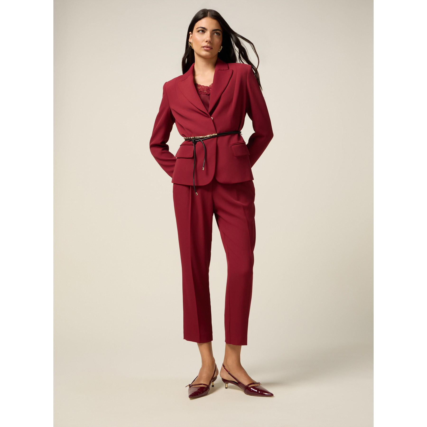 Oltre - Pantalones de cady - Burgundy