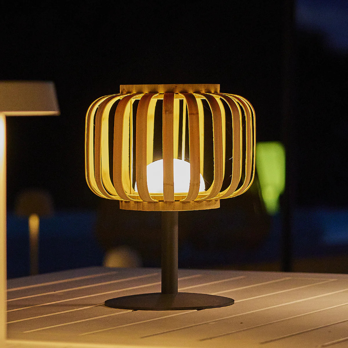 Lampe de table sans fil STANDY MINI BAMBOU H25cm