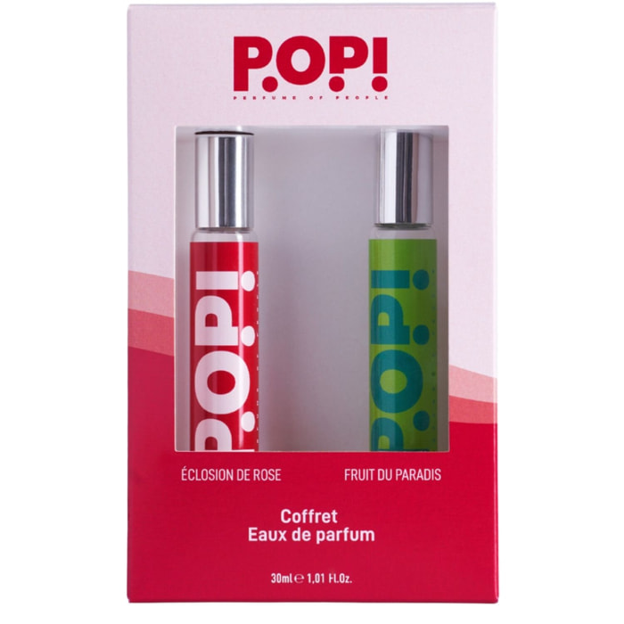 Fraîcheur & Soleil - Coffret Eau de Parfum Éclosion de Rose et Fruit du Paradis 2x30ml