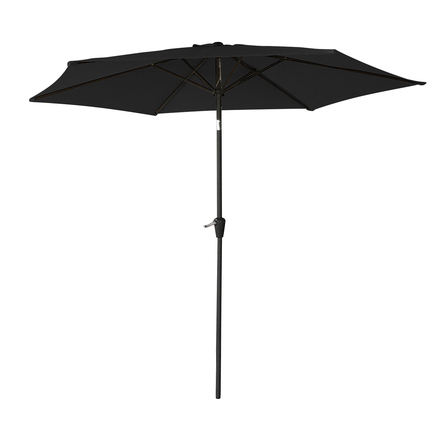 Parasol droit HAPUNA rond - Noir