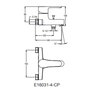 Mitigeur baignoire mécanique July