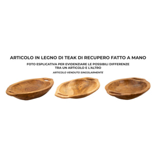 S/TASCHE WAN IN TEAK RICICLATO CM 37X26,5X7 (PEZZI UNICI - NON RIP. IN SERIE)
