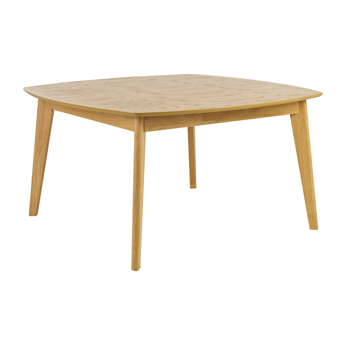 Table à manger carrée scandinave bois clair chêne L140 cm LEENA