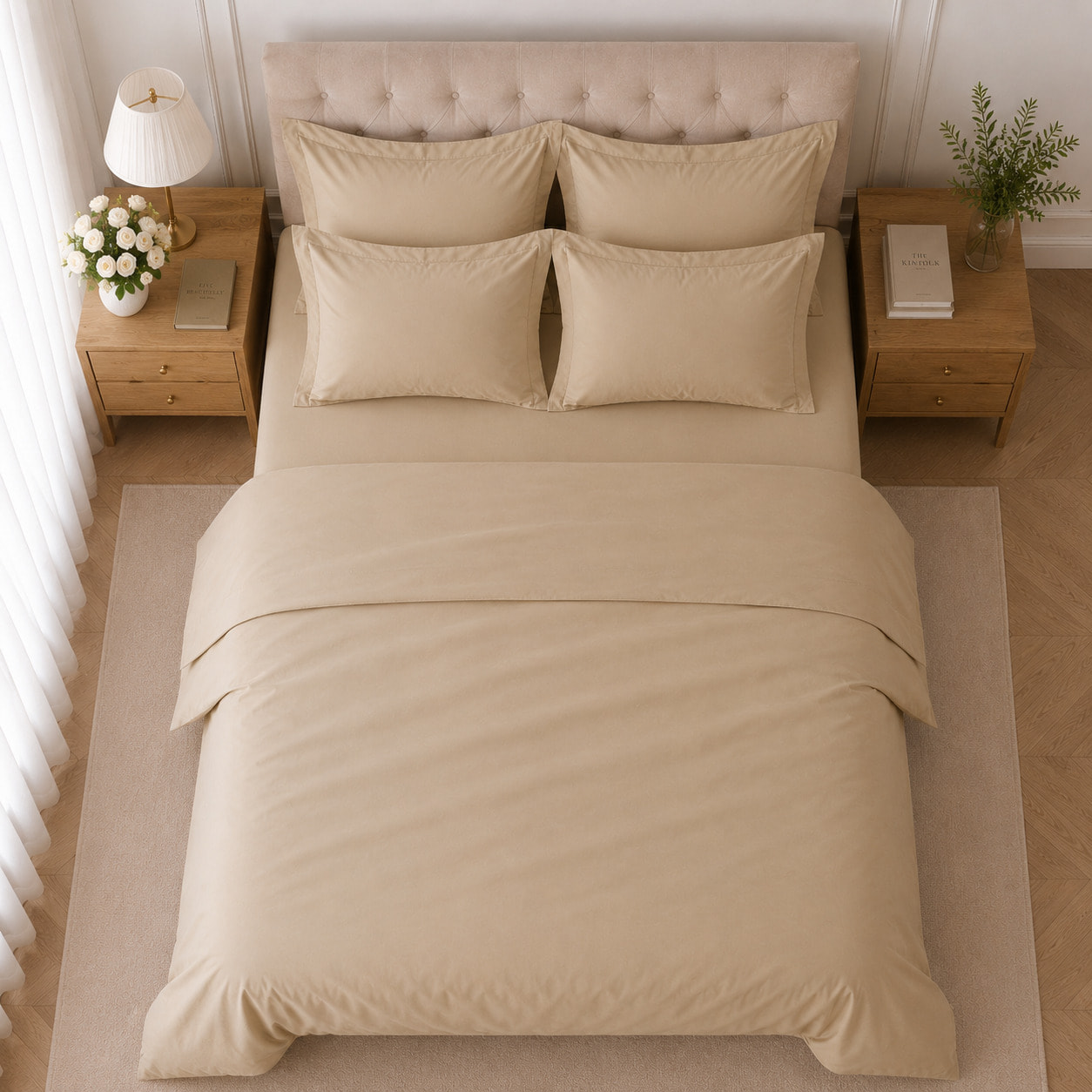 COTONISSIMI Completo Letto Tinta Unita in 100% puro cotone