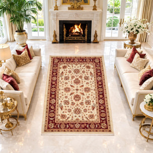 Tapis épais de 120x180 aux motif floraux traditionnels orientaux