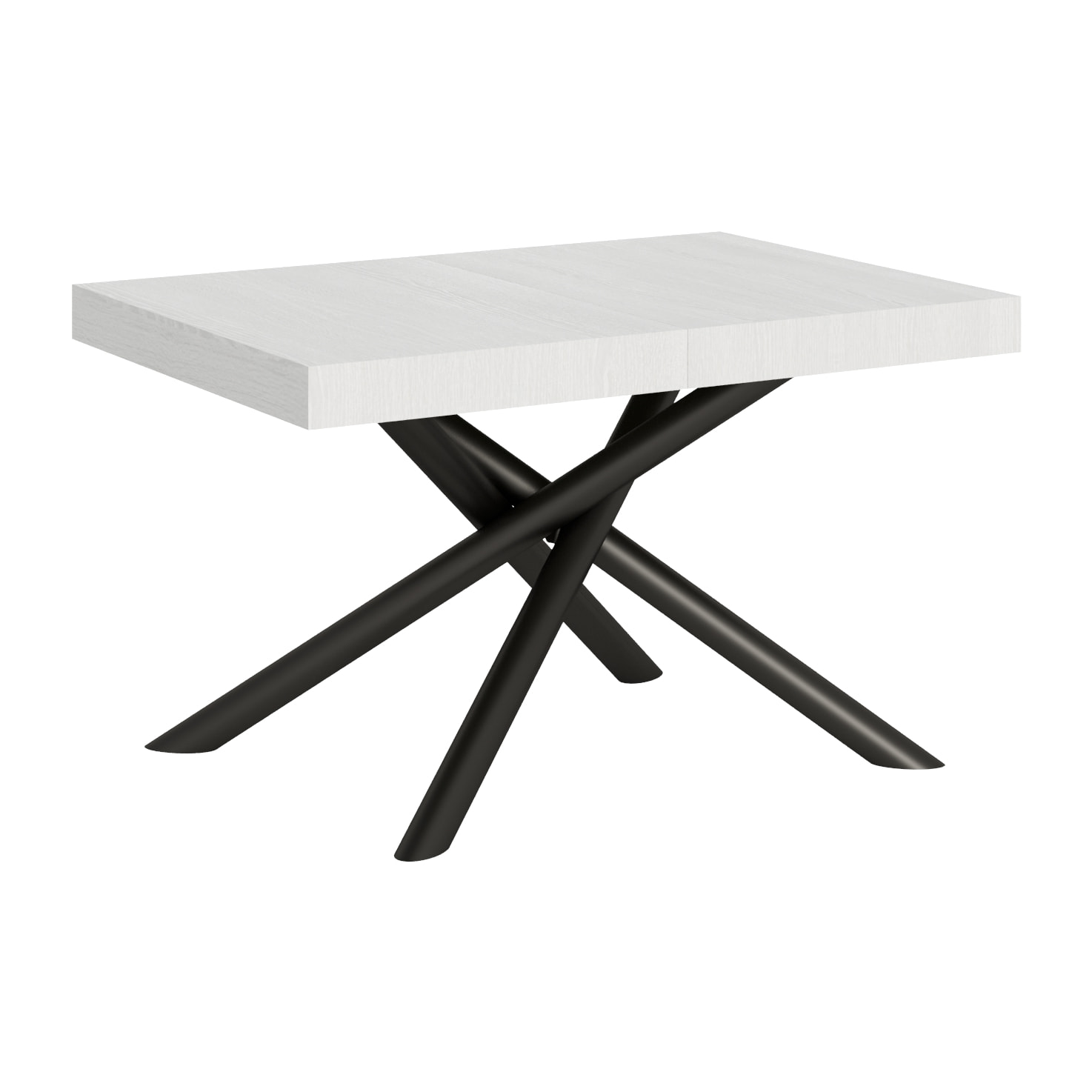 Tavolo allungabile 90x140/400 cm Famas bianco frassino telaio Antracite