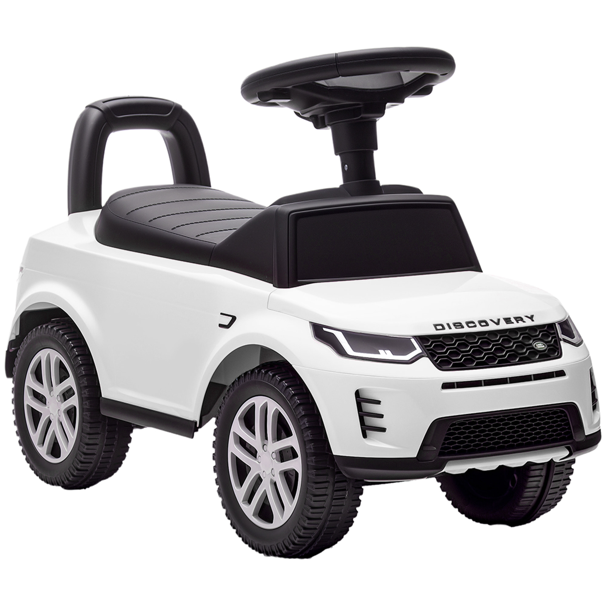 Coche Correpasillos con Licencia de Land Rover, Correpasillos para Niños de 18-36 Meses con Almacenaje, Volante, Bocina, Sonidos de Motor, 65,5x28x42 cm, Blanco