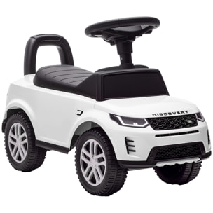 Coche Correpasillos con Licencia de Land Rover, Correpasillos para Niños de 18-36 Meses con Almacenaje, Volante, Bocina, Sonidos de Motor, 65,5x28x42 cm, Blanco