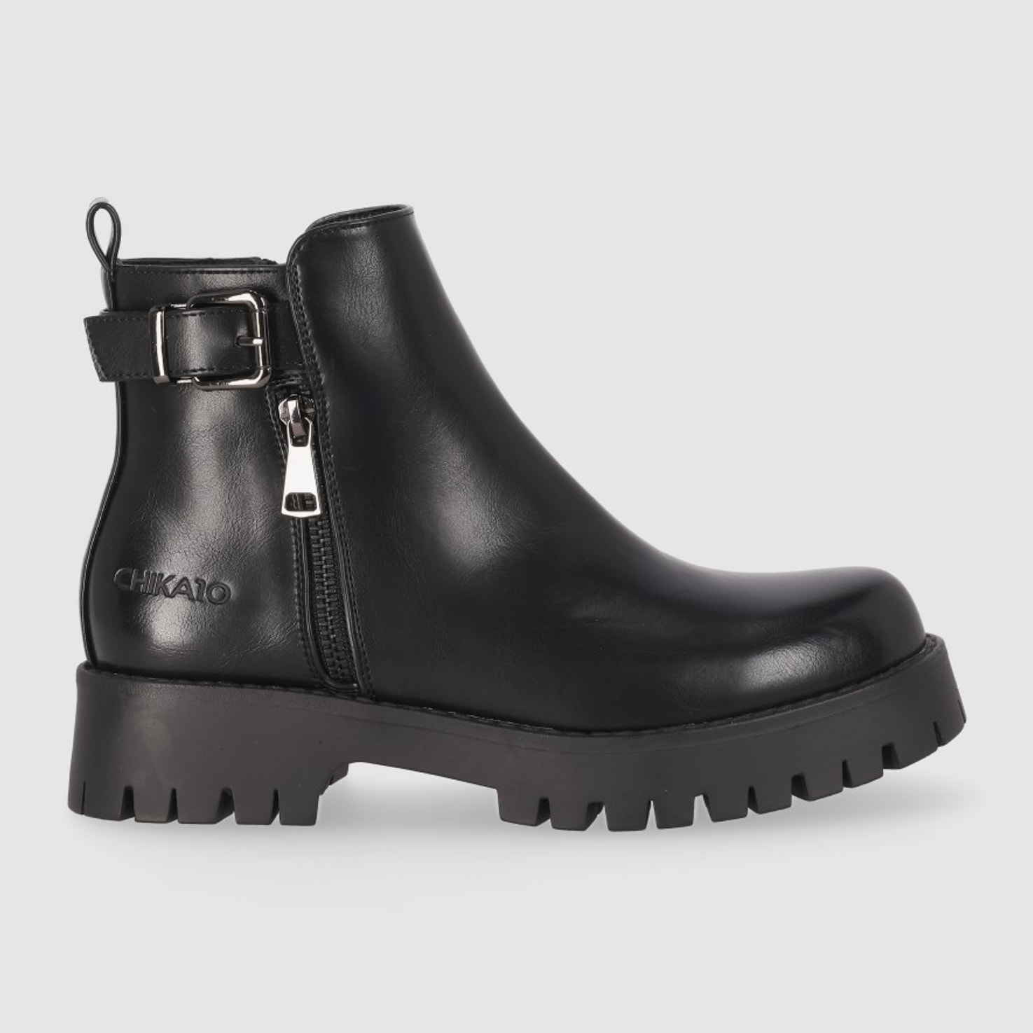 Botines - Negro - Tacón: Bajo