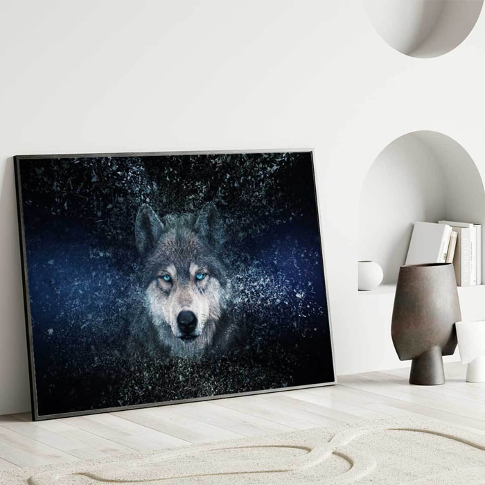 Affiche encadrée Paysage montagneux affiche encadrée Affiche + cadre en métal - Noir