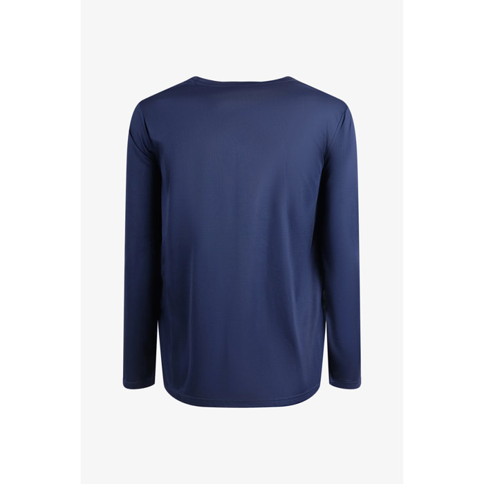 T-shirt Esercito a maniche lunghe sport blu uomo