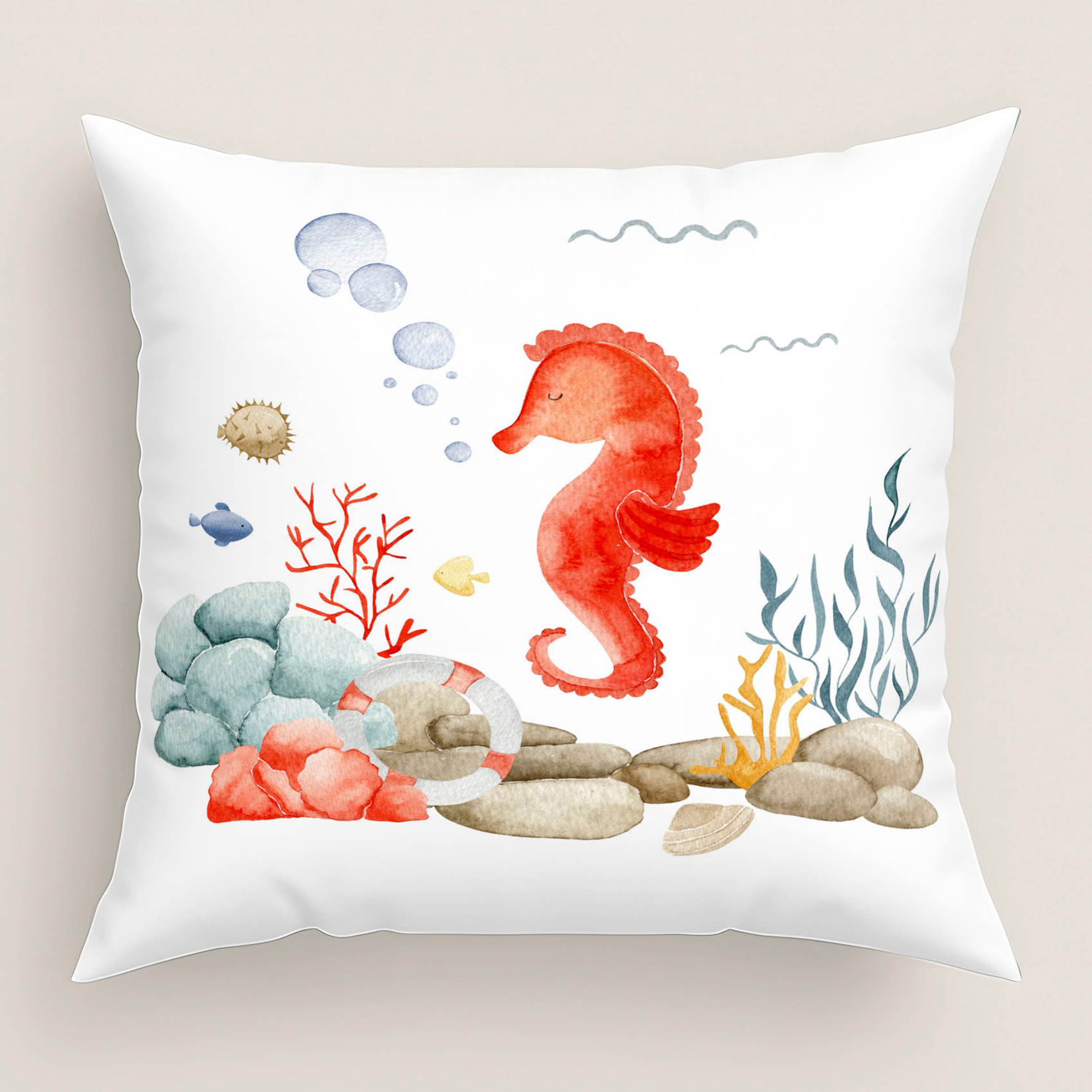 Cool Kids - Funda de Cojín Estampado - Con Cremallera - Sin relleno - 100% Algodón - Submarine