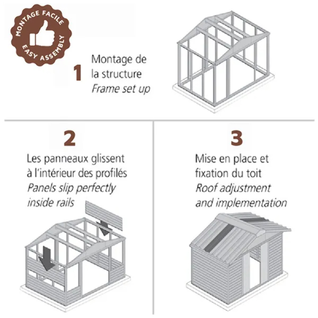 Abri de jardin métal Yardmaster 4,2 m² + kit d'ancrage