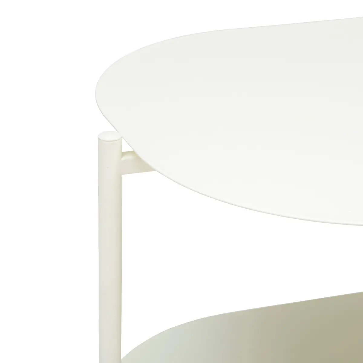 Table basse "Haja" en métal 100x50cm blanc