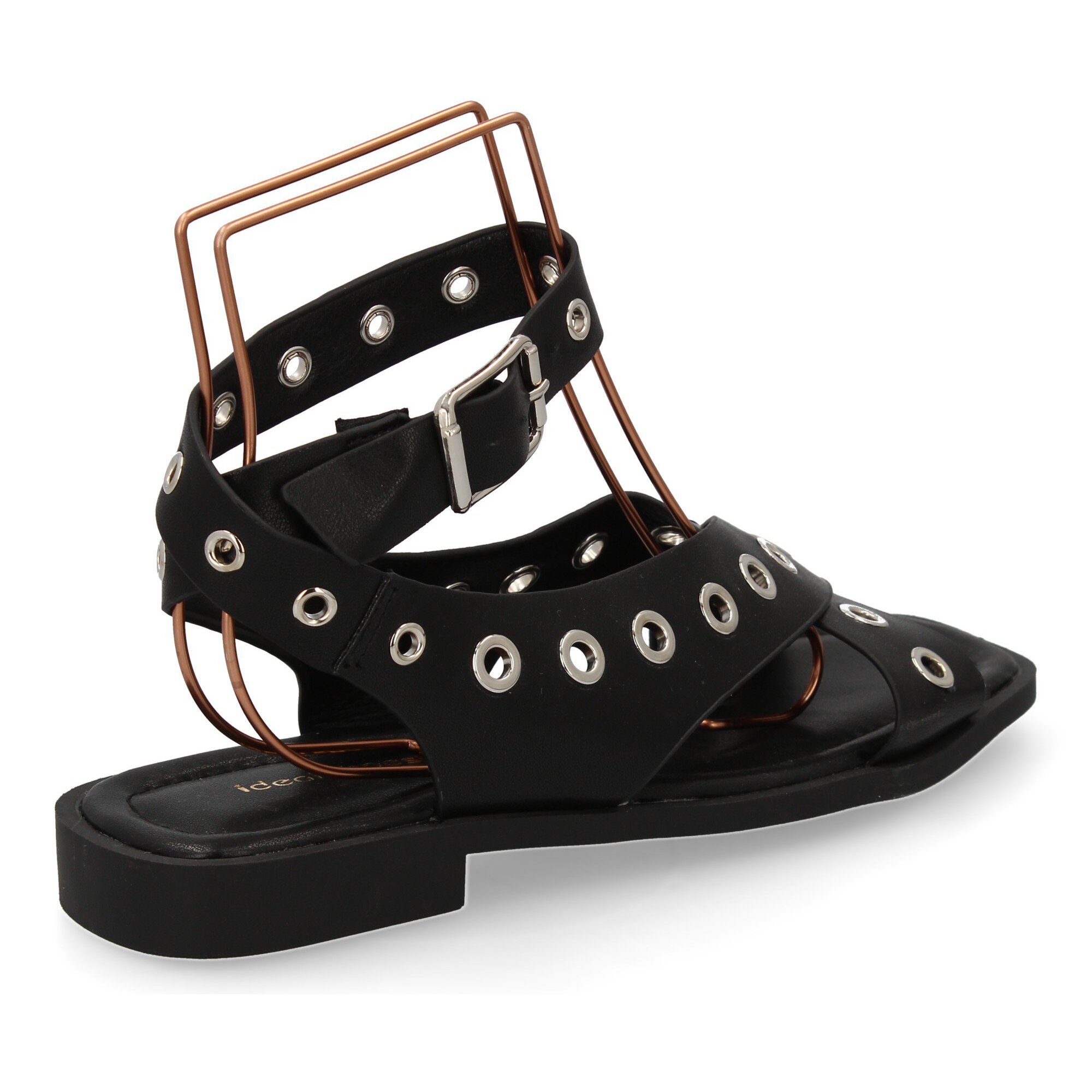 Sandalias planas de mujer, comodas y elegantes, diseño moderno con ojales