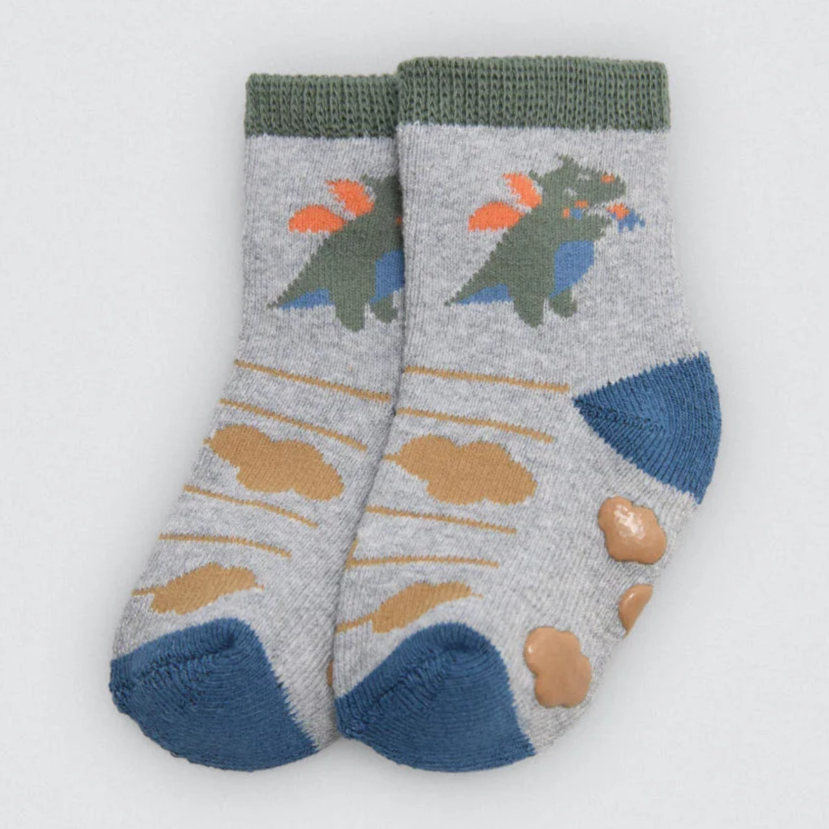 Confezione da 4 calzini termici antiscivolo per neonato Dragon Tale