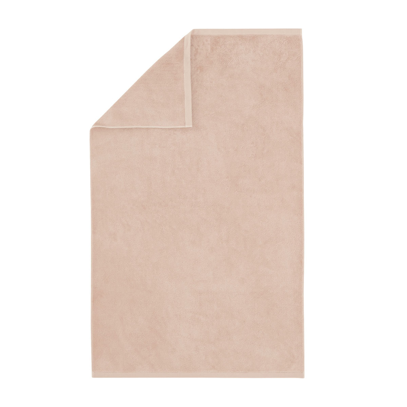 Serviette de bain unie en coton peigné biologique, ESSENTIEL, Rose Nude