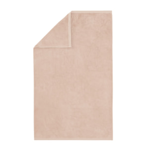 Serviette de bain unie en coton peigné biologique, ESSENTIEL, Rose Nude
