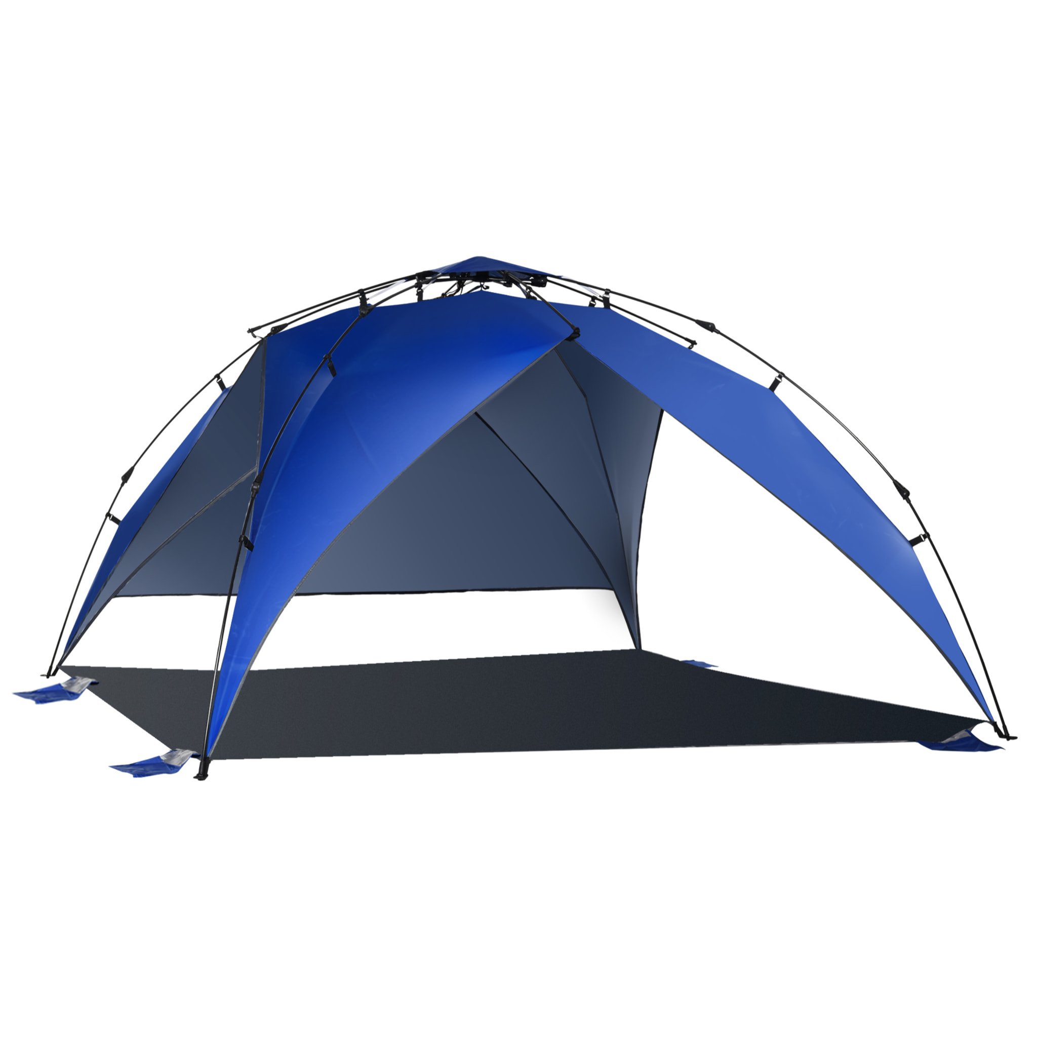 Tienda de Playa Plegable Carpa de Playa con Bolsa de Transporte Apertura Automática Protección UV e Impermeable para Parque Camping 247x247x145 cm Azul