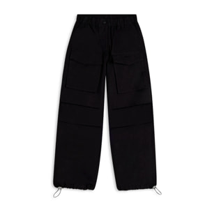 Pantaloni cargo in popeline con tasche frontali