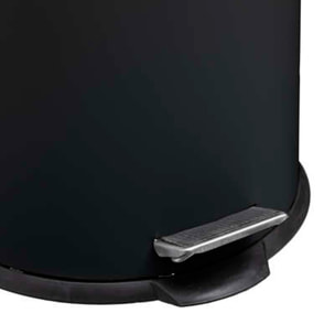 Cubo pedal 20l con tapa de bambú negro