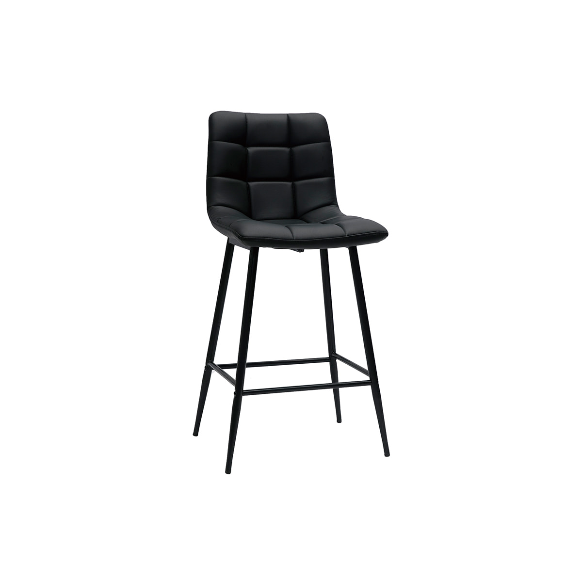 Tabourets de bar design noirs H65 cm (lot de 2) MAXWELL
