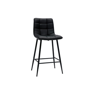 Tabourets de bar design noirs H65 cm (lot de 2) MAXWELL