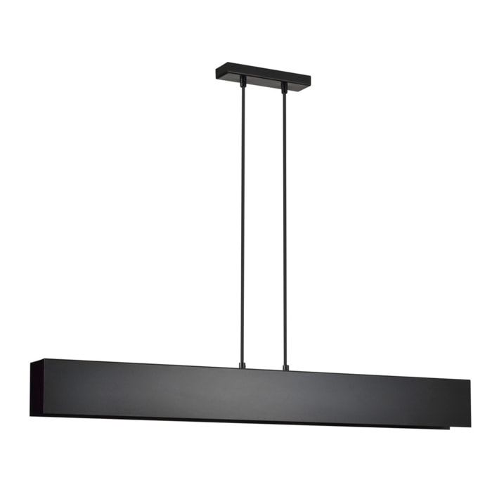 Lampada a sospensione Gentor in acciaio nero opaco